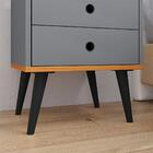 Kit Cabeceira Estofada Cama Box Solteiro E Mesinha Canto Quar