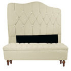 Kit Cabeceira Estofada Com Botão Cristal Para Cama Box Soltei