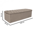 Kit Cabeceira Estofada E Calçadeira Recamier Espanha 100cm So