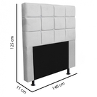 Kit Cabeceira Estofada E Calçadeira Recamier Espanha 140cm Ca