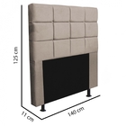 Kit Cabeceira Estofada E Calçadeira Recamier Espanha 140cm Ca