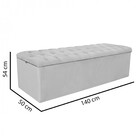 Kit Cabeceira Estofada E Calçadeira Recamier Paris 140cm Casa