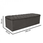 Kit Cabeceira Estofada E Calçadeira Recamier Paris 140cm Casa