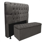 Kit Cabeceira Estofada E Calçadeira Recamier Paris 160cm Quee