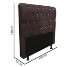 Kit Cabeceira Estofada E Calçadeira Recamier Paris 195cm King