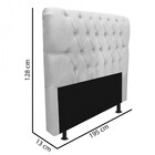 Kit Cabeceira Estofada E Calçadeira Recamier Paris 195cm King