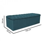 Kit Cabeceira Estofada E Calçadeira Recamier Paris 195cm King