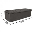 Kit Cabeceira Estofada E Calçadeira Recamier Paris 90cm Solte