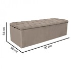 Kit Cabeceira Estofada E Calçadeira Recamier Paris 90cm Solte