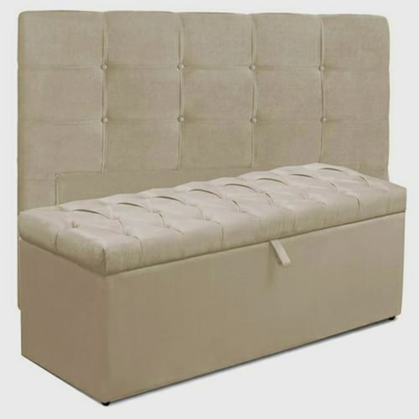 Kit Cabeceira Jordania+ Calçadeira Itália King 195 Cm Suede B