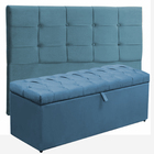 Kit Cabeceira Jordania+ Calçadeira Itália Queen 160 Cm Suede