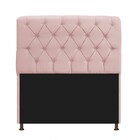 Kit Cabeceira Lady E Recamier Ari 100 Cm Solteiro Suede Rosê