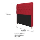 Kit Cabeceira Lady E Recamier Ari 100 Cm Solteiro Suede Verme