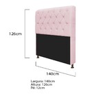 Kit Cabeceira Lady E Recamier Ari 140 Cm Casal Corano Rosa Be