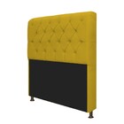 Kit Cabeceira Lady E Recamier Ari 140 Cm Casal Suede Amarelo