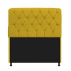 Kit Cabeceira Lady E Recamier Ari 140 Cm Casal Suede Amarelo