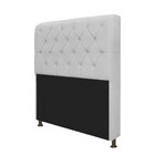 Kit Cabeceira Lady E Recamier Ari 140 Cm Casal Suede Branco -