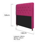 Kit Cabeceira Lady E Recamier Ari 140 Cm Casal Suede Pink - A