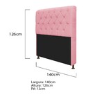Kit Cabeceira Lady E Recamier Ari 140 Cm Casal Suede Rosa Beb