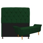 Kit Cabeceira Lady E Recamier Ari 140 Cm Casal Suede Verde -