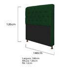 Kit Cabeceira Lady E Recamier Ari 140 Cm Casal Suede Verde -