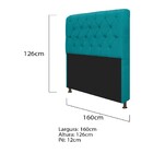 Kit Cabeceira Lady E Recamier Ari 160 Cm Queen Size Suede Azu