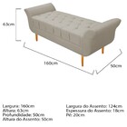 Kit Cabeceira Lady E Recamier Ari 160 Cm Queen Size Suede Beg