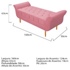 Kit Cabeceira Lady E Recamier Ari 160 Cm Queen Size Suede Ros