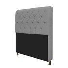 Kit Cabeceira Lady E Recamier Ari 90 Cm Solteiro Corano Cinza