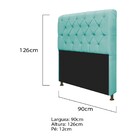 Kit Cabeceira Lady E Recamier Ari 90 Cm Solteiro Suede Azul C