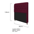 Kit Cabeceira Lady E Recamier Ari 90 Cm Solteiro Suede Bordô
