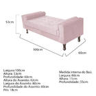 Kit Cabeceira Lady E Recamier Félix 100 Cm Solteiro Corano Ro