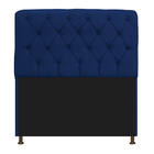 Kit Cabeceira Lady E Recamier Félix 100 Cm Solteiro Suede Azu