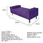 Kit Cabeceira Lady E Recamier Félix 140 Cm Casal Corano Roxo