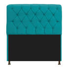 Kit Cabeceira Lady E Recamier Félix 140 Cm Casal Suede Azul T