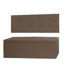 Kit Cabeceira Painel E Calçadeira Baú Casal King 1,95m Roma M