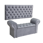 Kit Cabeceira Painel E Recamier Baú De Cama Box Queen 158 Cm