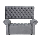 Kit Cabeceira Painel E Recamier Baú De Cama Box Queen 158 Cm