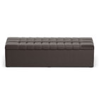 Kit Cabeceira Rana 140 Casal E Calçadeira Alpha A-011 Couro A