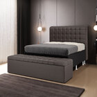 Kit Cabeceira Rana 160 Queen E Calçadeira Alpha A-011 Couro A