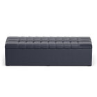 Kit Cabeceira Rana 160 Queen E Calçadeira Alpha A-019 Couro A