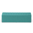 Kit Cabeceira Rana 160 Queen E Calçadeira Alpha Z-016 Sued Az