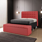 Kit Cabeceira Rana 195 King E Calçadeira Alpha A-020 Couro Ar