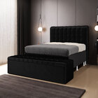 Kit Cabeceira Rana 195 King E Calçadeira Alpha N-024 Veludo P