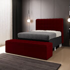 Kit Cabeceira Rana 195 King E Calçadeira Alpha Z-002 Sued Bor