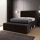 Kit Cabeceira Rana 195 King E Calçadeira Alpha Z-010 Sued Mar