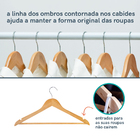 Kit Cabide De Madeira Oikos - 60 Unidades Sortido U