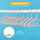 Kit Cabide De Veludo Bege Com Gancho Oikos - 120 Unidades Beg