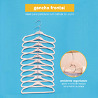 Kit Cabide De Veludo Bege Com Gancho Oikos - 90 Unidades Bege