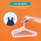 Kit Cabide De Veludo Bege Infantil C/ Gancho - 90 Unidades Be